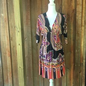 CRISTINALOVE Black Dress size XL Boho Tunic Dress